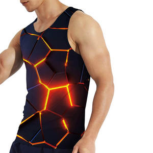 Camiseta sin mangas de verano personalizable para hombre, camiseta sin mangas de punto transpirable de alta calidad, cuello con capucha, talla grande, informal para entrenamiento - Product Image 5