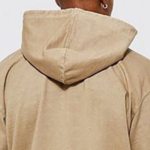 Nouveau sweat à capuche streetwear hip-hop délavé à l'acide, imprimé surdimensionné délavé au soleil, 100% coton biologique noir pour homme - Product Image 5