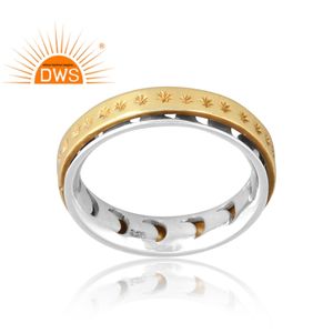 Superventas 925 plata esterlina 18K anillo chapado en oro Demi joyería fina para mujer regalo para ella - Product Image 1