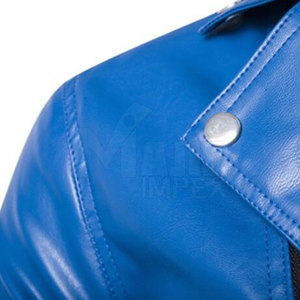 Veste en cuir slim pour homme, manches longues, séchage rapide, respirante, haute qualité, mode décontractée, vente chaude - Product Image 3