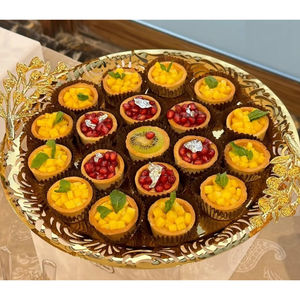 Bol de service de bonbons de forme ronde de conception fantaisie bol de service en métal de qualité supérieure avec plateau accessoires de chocolat en vente - Product Image 1