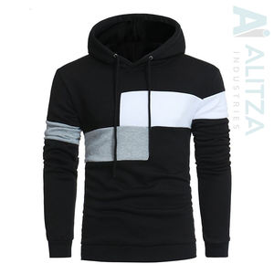 2024 unisexe pull à capuche grande taille Boxy Fit hiver éponge sweat 100% coton noir blanc gris brodé patchs chaud - Product Image 1