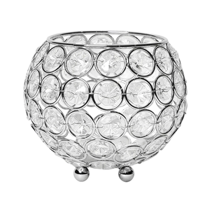 Bougeoirs en métal pour décoration de mariage tige argentée et dorée bougeoirs en cristal pour décoration d'hôtel familial - Product Image 4