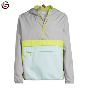 Veste coupe-vent imperméable à capuche unie pour homme, logo personnalisé, couleurs contrastées, hiver, écologique, haute qualité - Product Image 1