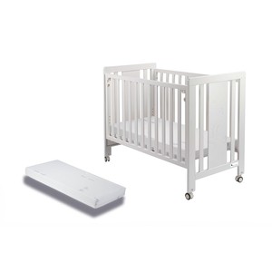 Mod. Lit bébé Monet blanc pour matelas 60x120 en bois pour bébés et enfants - Product Image 1