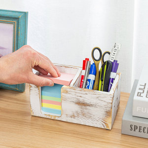 Gỗ lưu ý lưu trữ bút chủ sở hữu văn phòng máy tính để bàn văn phòng phẩm Organizer gỗ Máy tính để bàn kệ sách cho Memo Pads bút bút Bút Đánh Dấu - Product Image 4