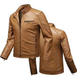 Chaquetas para Hombre, Ropa de Invierno para Exteriores, Chaqueta de Cuero de Motociclismo Negra de Invierno Personalizada OEM para Hombre - Product Image 1