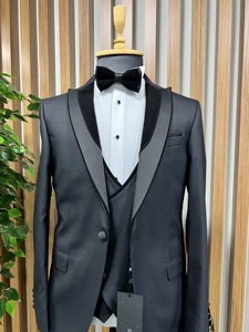 Trajes elegantes que también se pueden usar como traje de novio, Venta caliente al por mayor baratos trajes de hombre hechos a medida según su pedido - Product Image 3