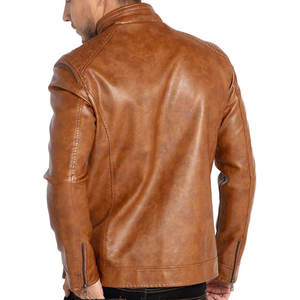 Chaqueta de Cuero Entallada de Invierno para Hombre de Primera Calidad, con Tela de Lona, Diseño Personalizable, Impermeable y Cortavientos, de Algodón - Product Image 3