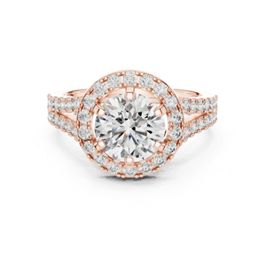 แหวนหยดน้ำเพชรทรงกลมสีเหลืองทอง 14K สำหรับผู้หญิง |   แหวนสำหรับงานปาร์ตี้ |   เพชรที่เพาะเลี้ยงใหม่ - Product Image 3