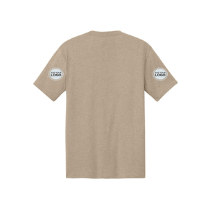T-shirt de sport uni personnalisé avec logo, en mélange polyester/coton, coupe athlétique, respirant, écologique, pour la gym et l'entraînement, vente en gros - Product Image 1