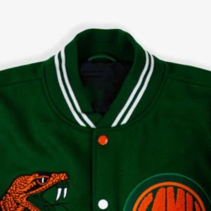 Varsity Jacket Homme Laine Letterman Cuir Véritable Noir avec Couleur Rouge Broderie Logos Patchs et Étiquettes Veste pour Homme - Product Image 3