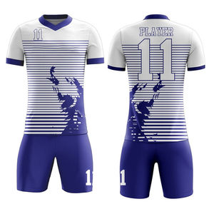 Uniformes de football de logo personnalisé de sublimation en polyester de haute qualité pour l'équipe vente en gros uniforme de football à manches courtes à séchage rapide - Product Image 1