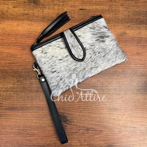 กระเป๋าคลัทช์หนังวัวคุณภาพสูงสำหรับผู้หญิงกระเป๋าสตางค์ยาวหนังแท้กระเป๋าใส่บัตรเครดิต - Product Image 1