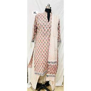 Conjunto de Traje de Algodón Cosido para Mujer con Dupatta, Ropa Tradicional Elegante - Product Image 1