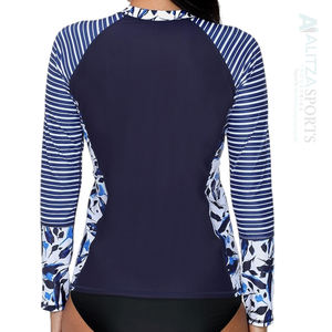 Soutien-gorge anti-éruptions cutanées à manches longues personnalisé pour femmes, tissu léger à séchage rapide avec protection UV pour les activités de plage, grandes tailles - Product Image 4