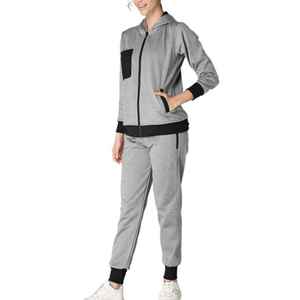 Survêtement de jogging pour femmes sur mesure, meilleure qualité, combinaison de sport d'hiver à motif solide - Product Image 3