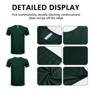 T-shirt à manches courtes de fitness d'été pour hommes Séchage rapide Cool Dry pour courir Sweat respirant Sports Top Blank Design Print - Product Image 2