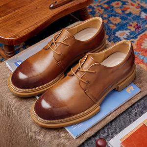 Zapatos Brogue de Gamuza Suave con Bordes Perforados y Suela Ligera, Zapatos Casuales para Hombre, Zapatos de Moda - Product Image 3