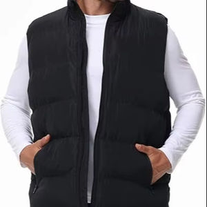 Venta Directa de Fábrica, Chaleco Acolchado Personalizado de Alta Calidad, Transpirable, con Cremallera, 220g, para Hombre, Invierno, Casual, 100% - Product Image 1