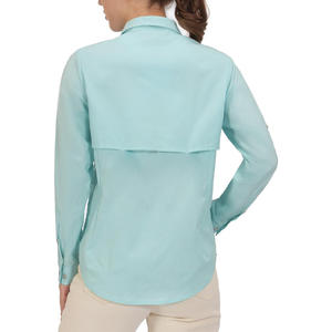 Camisas de trabajo de manga larga para mujer personalizadas OEM ODM con impresión de bordado Blusas de oficina corporativa Proveedor comercial - Product Image 5