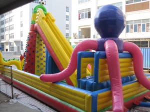 Structure gonflable PVC Thème Pieuvre : Aire de Jeu et de Glisse pour Usage Commercial Extérieur - Product Image 4