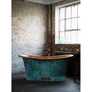 Bañera de cobre de calidad superior hecha a mano de estilo tradicional antiguo pulido Interior de baño de lujo único a precio mayorista - Product Image 2