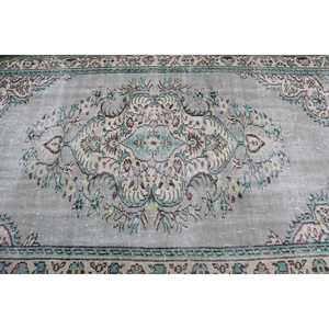 Alfombra Turca Vintage Grande de 5.1x8.9 pies, Alfombra Azul del Suroeste de Estados Unidos de Lana - Product Image 5