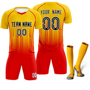 ชุดยูนิฟอร์มฟุตบอลพิมพ์ลายแบบรีดร้อน คอลเลคชั่นใหม่ 100% โพลีเอสเตอร์ ชุดกีฬาผู้ชายสำหรับเล่นฟุตบอล - Product Image 6