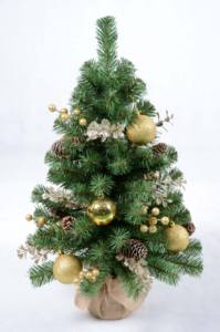 Decorated Mini & Small Christmas <b>Trees</b> 45–120cm – Luxury Styles with Bows, Ornaments & LED <b>Lights</b>, Potted Xmas <b>Trees</b> Wholesale - Product Image 3