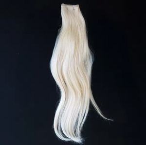 Extensions de cheveux humains brésiliens en vrac, style noir, à pointes simples, pour tissage, avec base en peau - Product Image 1