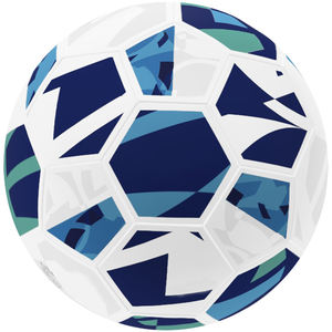 Balón de fútbol híbrido de entrenamiento para adultos de 290g, rendimiento óptimo, 32 paneles cosidos a máquina en blanco/azul marino/menta - Product Image 1