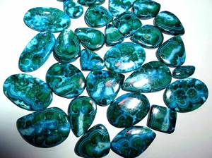 Cabujón de Crisocola Malaquita de Primera Calidad, Producto Fino, Piedra Preciosa de Cuarzo Natural, Forma Mixta, Tamaño Libre, para Joyería - Product Image 2