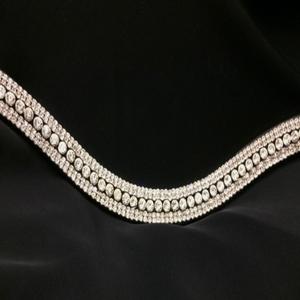 Diadema de Cuero para Caballo con Cadena Decorativa de 5 Hileras de Cristales Transparentes, Estilo Diamante, Personalizada, Superventas - Product Image 2