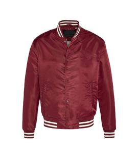 Veste de baseball en satin de soie de style universitaire avec logo personnalisé brodé, veste de style universitaire en satin de soie d'hiver, taille plus, pour hommes - Product Image 4