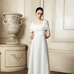 Mode de luxe robe d'été pour femmes DESI robe à épaules dénudées a-ligne 72% Viscose 28% Polyester mode vêtements pour femmes - Product Image 2