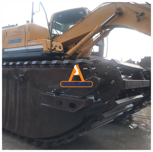 Excavadora de agua Hyundai R150LC usada, plataforma de dragado de pontón de dragado personalizada, excavadora de plataforma de operación de barco - Product Image 1