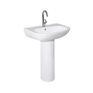 Lavabo de cerámica blanco para baño, artículos sanitarios de uso doméstico y comercial, diseño atractivo, Pedestal a granel - Product Image 1