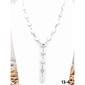 Collar Hecho a Mano del Suroeste, Plata de Ley Black Jack, con Ágata en Forma de Gota, Engastada en Bisel, Cadena de Caja Bañada en Rodio, Estilo Moderno - Product Image 4