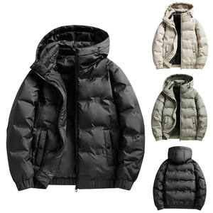 Top hommes qualité supérieure solide fermeture éclair support surdimensionné doudoune hiver chaud personnalisé matelassé imperméable respirant écologique - Product Image 2