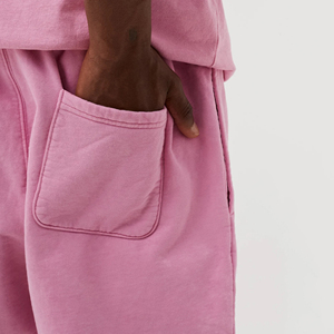 Pantalones cortos con logotipo personalizado de poliéster y algodón 100% para hombre, ropa informal con bolsillos de patrón sólido caliente de secado rápido - Product Image 3