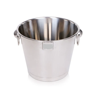 Hielera Redonda de Metal Negro Antiguo Hecha a Mano para Vino y Cerveza con Asa para Bodas, Fiestas y Celebraciones - Product Image 4