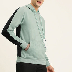 Sweat-shirts à capuche pour hommes 100% coton, grande taille, style décontracté, vêtements de rue, polaire respirant, coupe-vent, poche, couleurs unies, hiver - Product Image 4