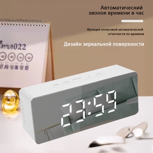 Multi-funzione creativo LED specchio orologio digitale studente silenzioso semplice <span class=keywords><strong>moda</strong></span> orologio elettronico - Product Image 3
