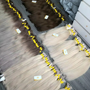 Extensiones de cabello humano a granel Remy Virgen sin procesar de alta calidad 100% máquina de estilo ondulado doble trama FÁBRICA DE Vietnam al por mayor - Product Image 1