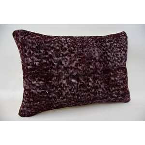 หมอนผ้าขนแกะสีม่วงสไตล์วินเทจแบบโมเสกลายคลื่นขนาด16X24นิ้ว - Product Image 2