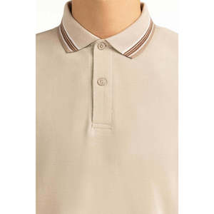 Polo de Golf para Hombre, Corte Regular, Tejido Sólido con Spandex, Manga Corta, Transpirable y Cómodo, Cuello Bordado - Product Image 2