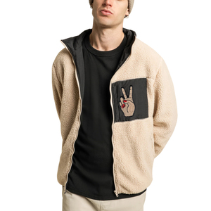 Chaqueta de Forro Polar Sherpa con Bordado de Logotipo y Diseño de Camuflaje, Chaqueta de Invierno con Cierre, Impermeable, Ecológica y Unisex de Alta Calidad - Product Image 3