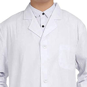 Blouse de laboratoire longueur genou avec manches longues uniforme médical unisexe avec poches pour clinique de laboratoire hospitalier et utilisation de technicien - Product Image 5