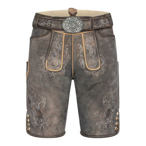 Wholesale High Street Fashion Bavarian Lederhosen <b>Shorts</b> for Men New Style Solid Pattern Breathable Canvas High Quality Best - Product Image 1